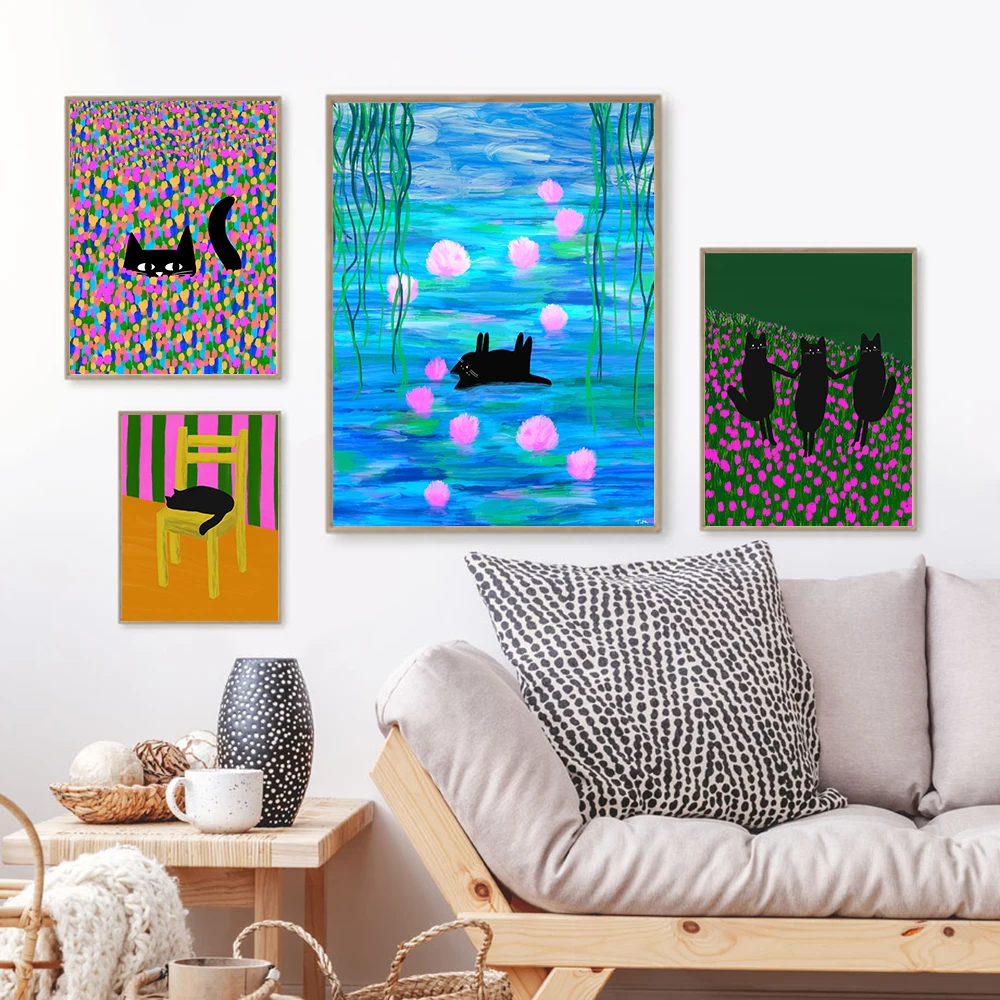 Funny Cartoon Lavender Field Cat Animals Canvas Painting Hiding Cat Posters and Prints Abstract Wall Art Picture Kids Room Decor
Funny Cartoon Lavender Field Cat Animals Canvas Painting Hiding Cat Posters and Prints Abstract Wall Art Picture Kids Room Decor