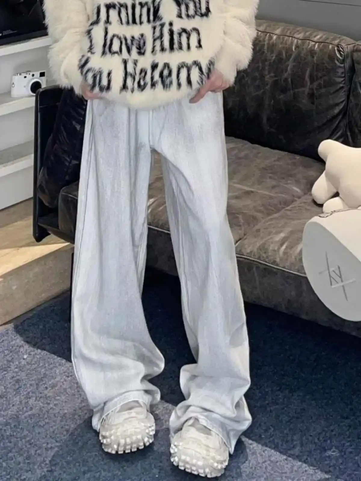 Женские белые мешковатые брюки-карго, брюки большого размера, Harajuku, японский стиль 2000-х годов, винтажные широкие брюки-бойфренды Y2k, осень 2025 г.
Женские белые мешковатые брюки-карго, брюки большого размера, Harajuku, японский стиль 2000-х годов, винтажные широкие брюки-бойфренды Y2k, осень 2025 г.