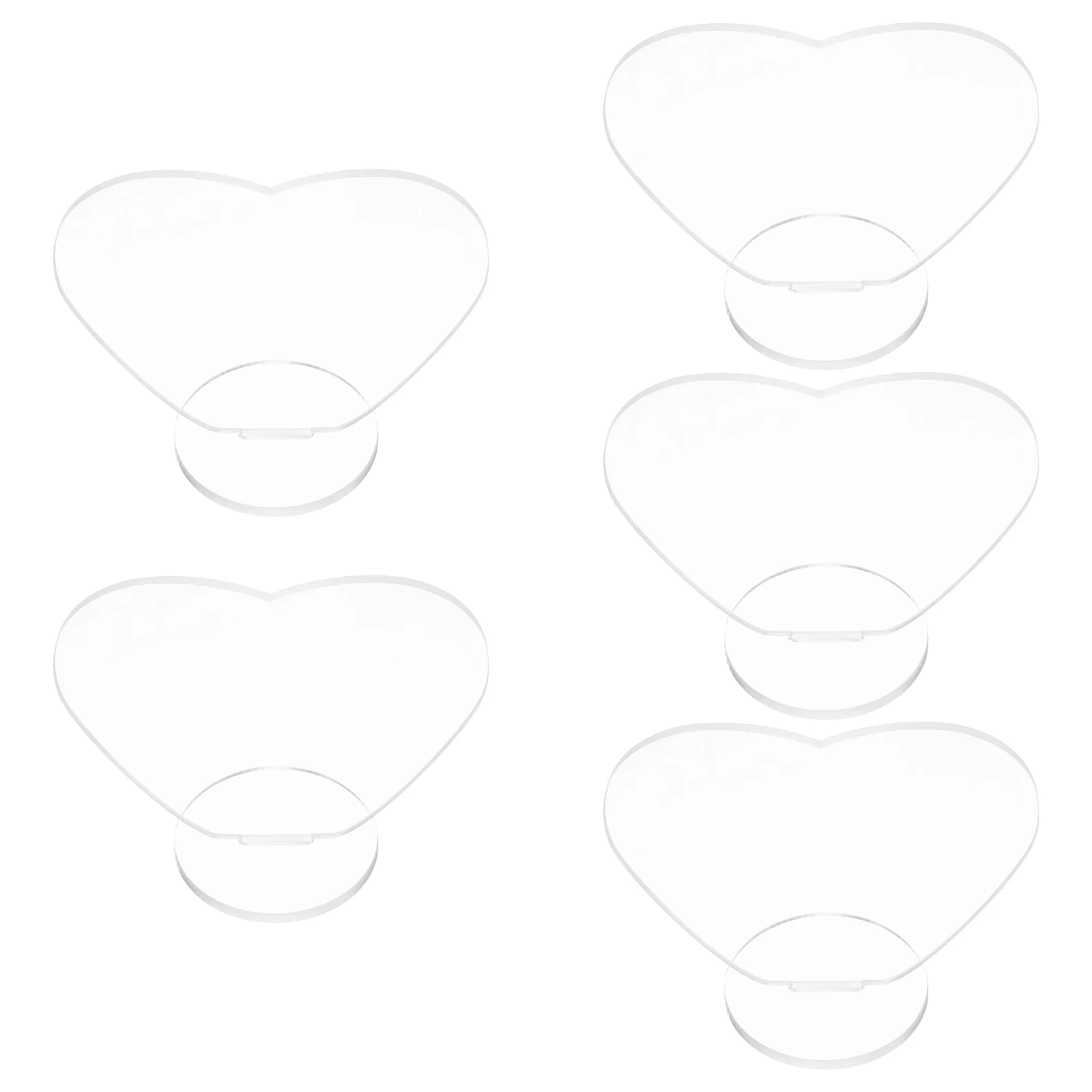 5pcs Acrylic Display Stand Clear Plastic Card Stands Figure Decor Transparent Heart Shaped Plate Stands Desktop
5pcs Acrylic Display Stand Clear Plastic Card Stands Figure Decor Transparent Heart Shaped Plate Stands Desktop