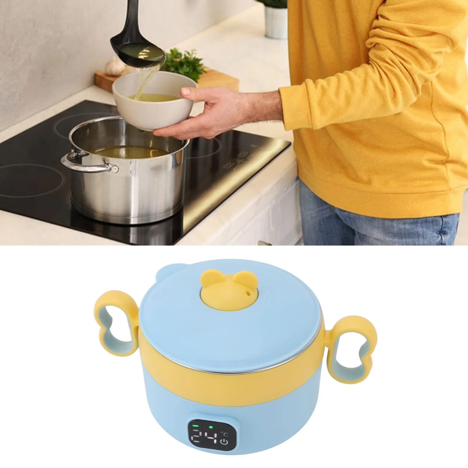 Electric Food Warmer Bowl Insulated Food Warmer Bowl Automatic Constant Temperature USB Rechargeable Stainless Steel for Home
Electric Food Warmer Bowl Insulated Food Warmer Bowl Automatic Constant Temperature USB Rechargeable Stainless Steel for Home