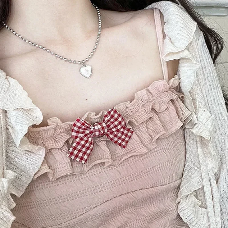 2024 New Kawaii Candy Color Crop Top Women Japanese Lolita Sweet Tank Top Ruffle Short Tee Shirt All Match Cute Tops Summer
2024 New Kawaii Candy Color Crop Top Women Japanese Lolita Sweet Tank Top Ruffle Short Tee Shirt All Match Cute Tops Summer