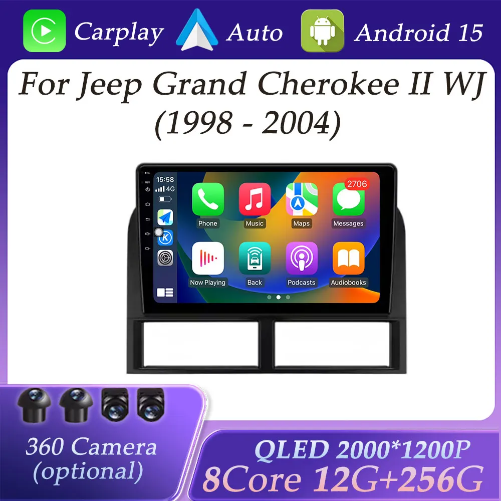 For Jeep Grand Cherokee II WJ 1998 - 2004 Wireless Carplay Car Radio Video Audio Multimedia Player GPS Navigation DSP Stereo 4G
For Jeep Grand Cherokee II WJ 1998 - 2004 Wireless Carplay Car Radio Video Audio Multimedia Player GPS Navigation DSP Stereo 4G