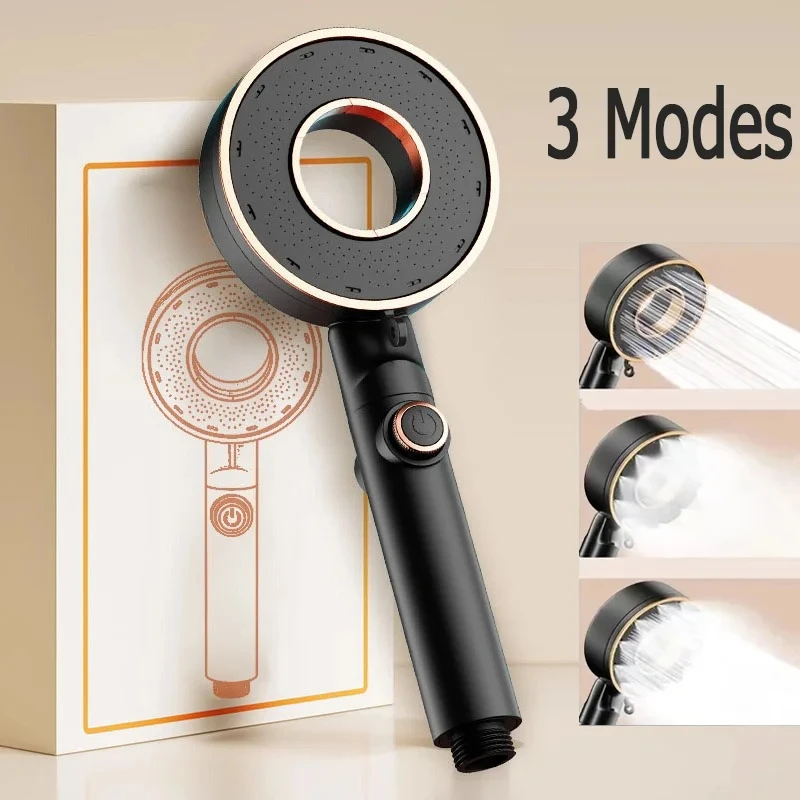 Ручная душевая лейка для ванной комнаты с тремя режимами, напорная, бытовая, с кнопкой остановки воды, аксессуары для душа
Ручная душевая лейка для ванной комнаты с тремя режимами, напорная, бытовая, с кнопкой остановки воды, аксессуары для душа