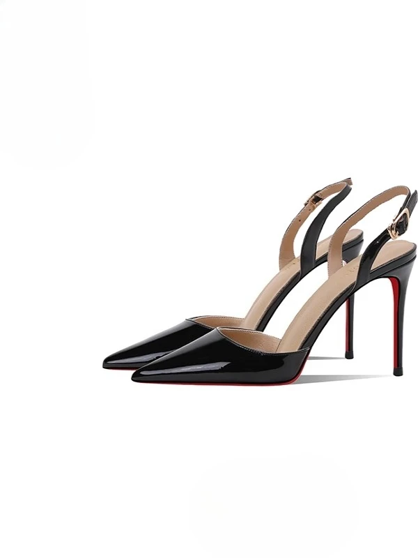 Черные женские босоножки из лакированной кожи с пустым ремешком сзади, заостренные тонкие каблуки, неглубокий рот, сексуальные высокие каблуки, одинарные туфли
Черные женские босоножки из лакированной кожи с пустым ремешком сзади, заостренные тонкие каблуки, неглубокий рот, сексуальные высокие каблуки, одинарные туфли