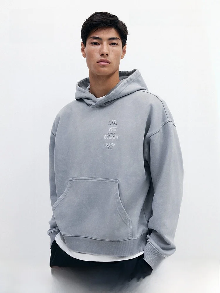 Spring New Men's Oversized Washed Hoodie Cotton Casual Style Comfortable Fit Hoodie with Letter And Number Patterns
Spring New Men's Oversized Washed Hoodie Cotton Casual Style Comfortable Fit Hoodie with Letter And Number Patterns