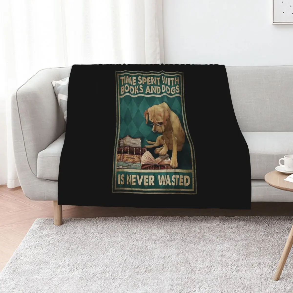 Time spent with books and dogs is never wasted dog lover Throw Blanket christmas decoration Custom Weighted Blankets
Time spent with books and dogs is never wasted dog lover Throw Blanket christmas decoration Custom Weighted Blankets