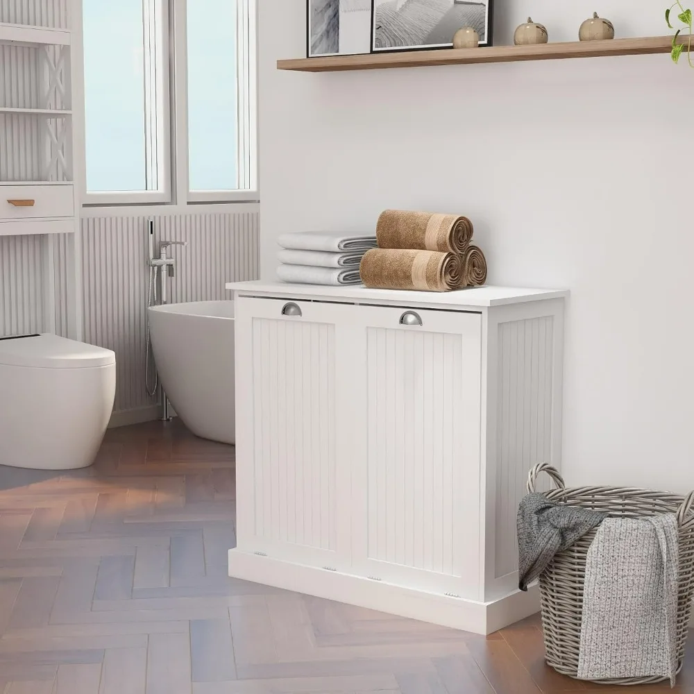Double Tilt Out Trash Cabinet Free Standing Laundry Sorter Cabinet with Removable Compartment Tilt-Out Hamper Clothes Basket
Double Tilt Out Trash Cabinet Free Standing Laundry Sorter Cabinet with Removable Compartment Tilt-Out Hamper Clothes Basket