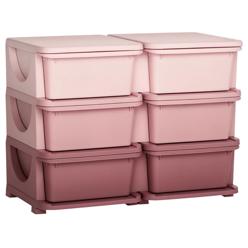 Qaba 3 Tier Kids Storage Unit, Toy Organizers and Storage with 6 Drawer Chest for Kids Bedroom Nursery Kindergarten Living Room for Boys Girls Toddlers, Pink
Qaba 3 Tier Kids Storage Unit, Toy Organizers and Storage with 6 Drawer Chest for Kids Bedroom Nursery Kindergarten Living Room for Boys Girls Toddlers, Pink