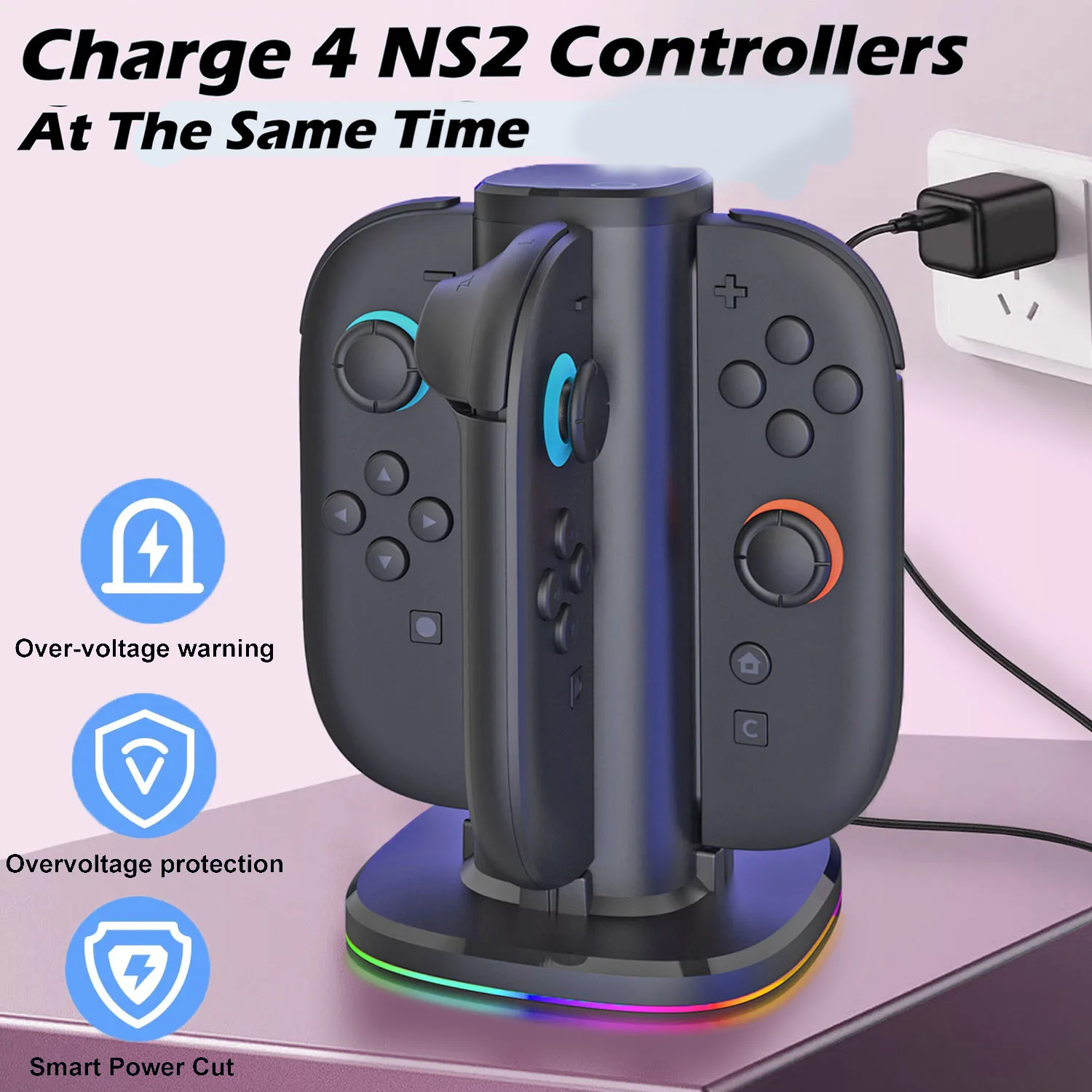 Зарядное устройство Tideboom для NS2, магнитная зарядная станция 4-в-1, аксессуары для Switch 2 Joy con, подставка для быстрой зарядки Switch2
Зарядное устройство Tideboom для NS2, магнитная зарядная станция 4-в-1, аксессуары для Switch 2 Joy con, подставка для быстрой зарядки Switch2