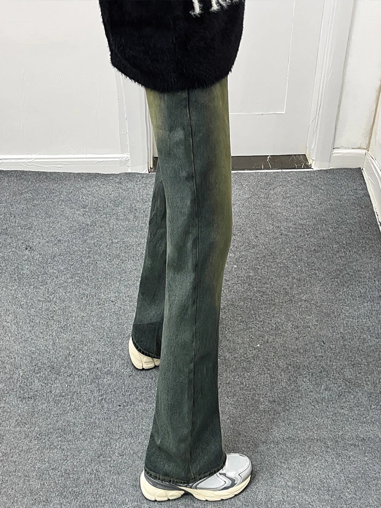 Retro Waed Distred Straight Leg Jeans Men's High Street Slimming Pants Cotton Stretch Denim Youthful Trendy Bell Bot
Retro Waed Distred Straight Leg Jeans Men's High Street Slimming Pants Cotton Stretch Denim Youthful Trendy Bell Bot