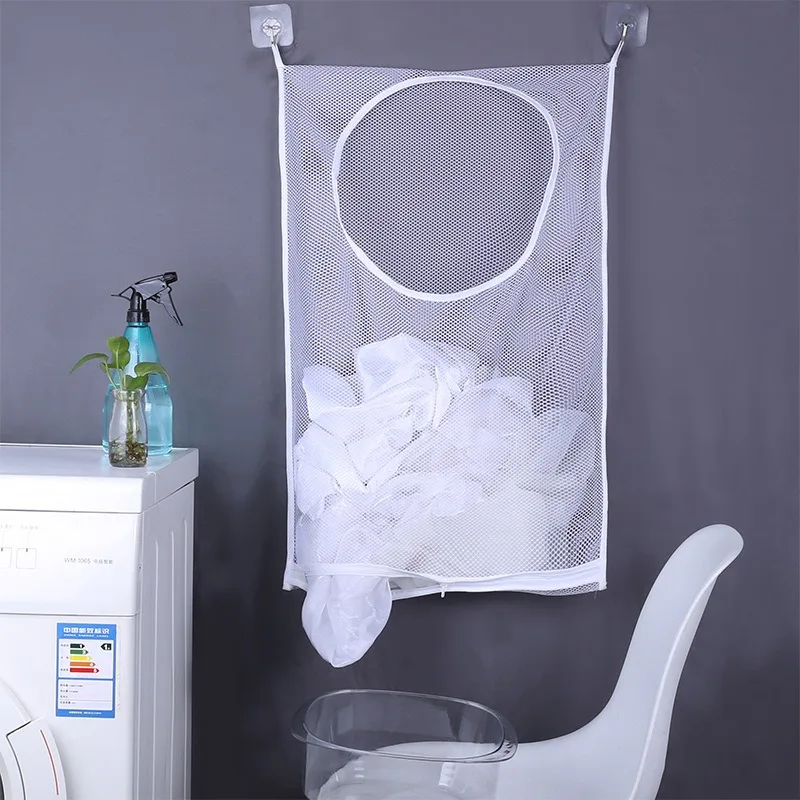 Foldable Dirty Clothes Storage Bag Basket Wall Mount Small Laundry Basket Bathroom Wall Hanging Laundry Basket with Hook ZYL004
Foldable Dirty Clothes Storage Bag Basket Wall Mount Small Laundry Basket Bathroom Wall Hanging Laundry Basket with Hook ZYL004