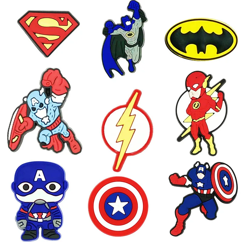 Disney The Avengers Marvel superhero 5-100PCS Shoe Charms Mix PVC Decoration high-quality Detachable Waterproof For Party Gifts
Disney The Avengers Marvel superhero 5-100PCS Shoe Charms Mix PVC Decoration high-quality Detachable Waterproof For Party Gifts