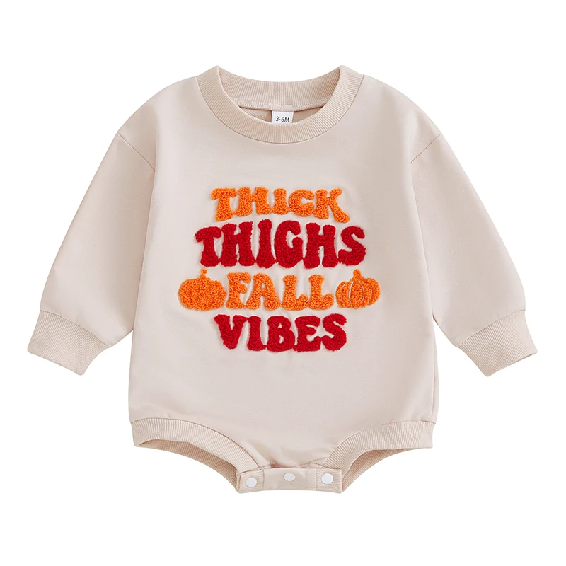 Baby Halloween Romper Pumpkin Letter Embroidery Round Neck Long Sleeve Sweatshirt Jumpsuit
Baby Halloween Romper Pumpkin Letter Embroidery Round Neck Long Sleeve Sweatshirt Jumpsuit