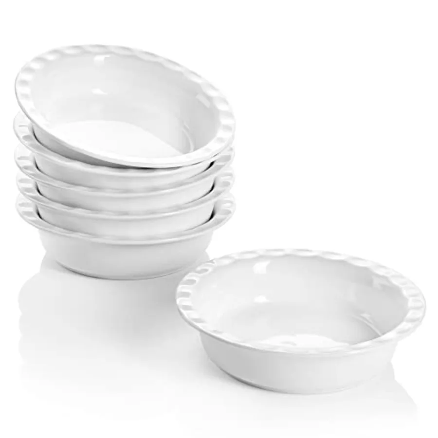 Ceramic Mini Pie Pan, 14 oz Individual Pie Dish for Baking, 7 Inch Non-Stick Round Pie Tins, Small Multifunctional Pie Plate fo
Ceramic Mini Pie Pan, 14 oz Individual Pie Dish for Baking, 7 Inch Non-Stick Round Pie Tins, Small Multifunctional Pie Plate fo