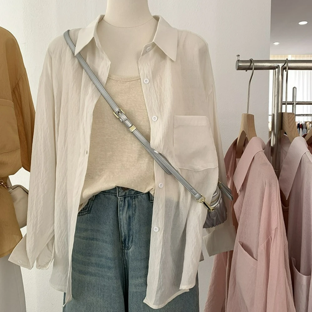 Long Sleeved Women Shirts with Strap Top Two-piece Spring Summer Casual Loose Basic Ladies Shirt 2026
Long Sleeved Women Shirts with Strap Top Two-piece Spring Summer Casual Loose Basic Ladies Shirt 2026