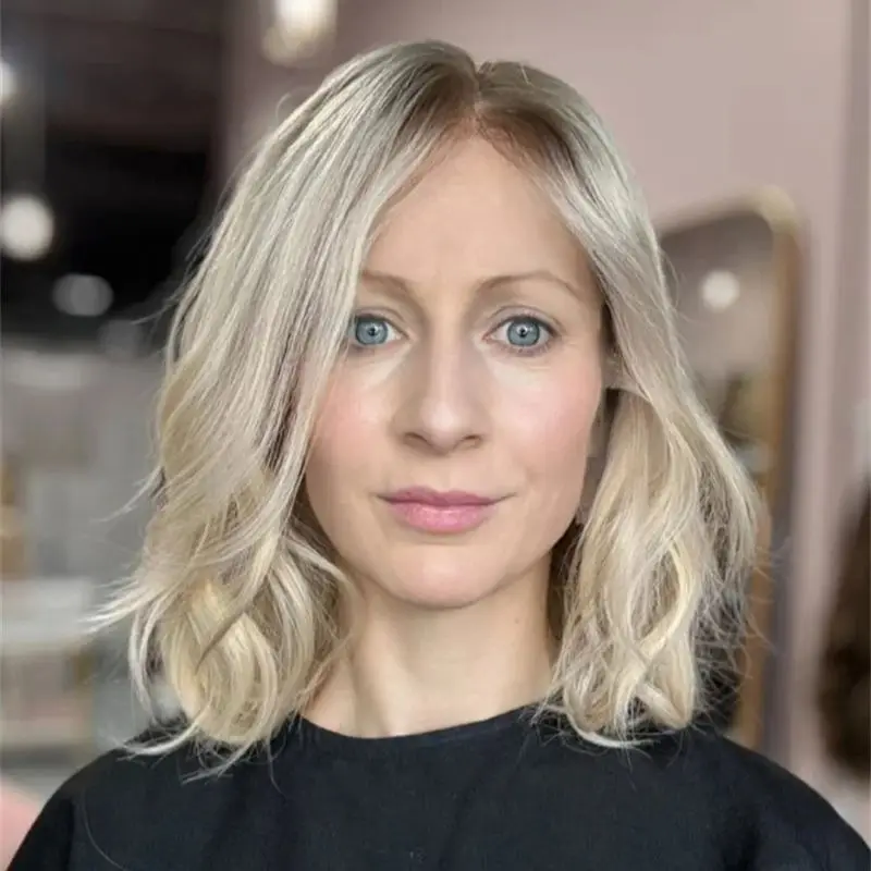 Ombre Platinum Blonde HD Synthetic Lace Front Wig with Dark Roots Short Wave Bob Natural Wigs Gift For Her Ombre White Blonde
Ombre Platinum Blonde HD Synthetic Lace Front Wig with Dark Roots Short Wave Bob Natural Wigs Gift For Her Ombre White Blonde