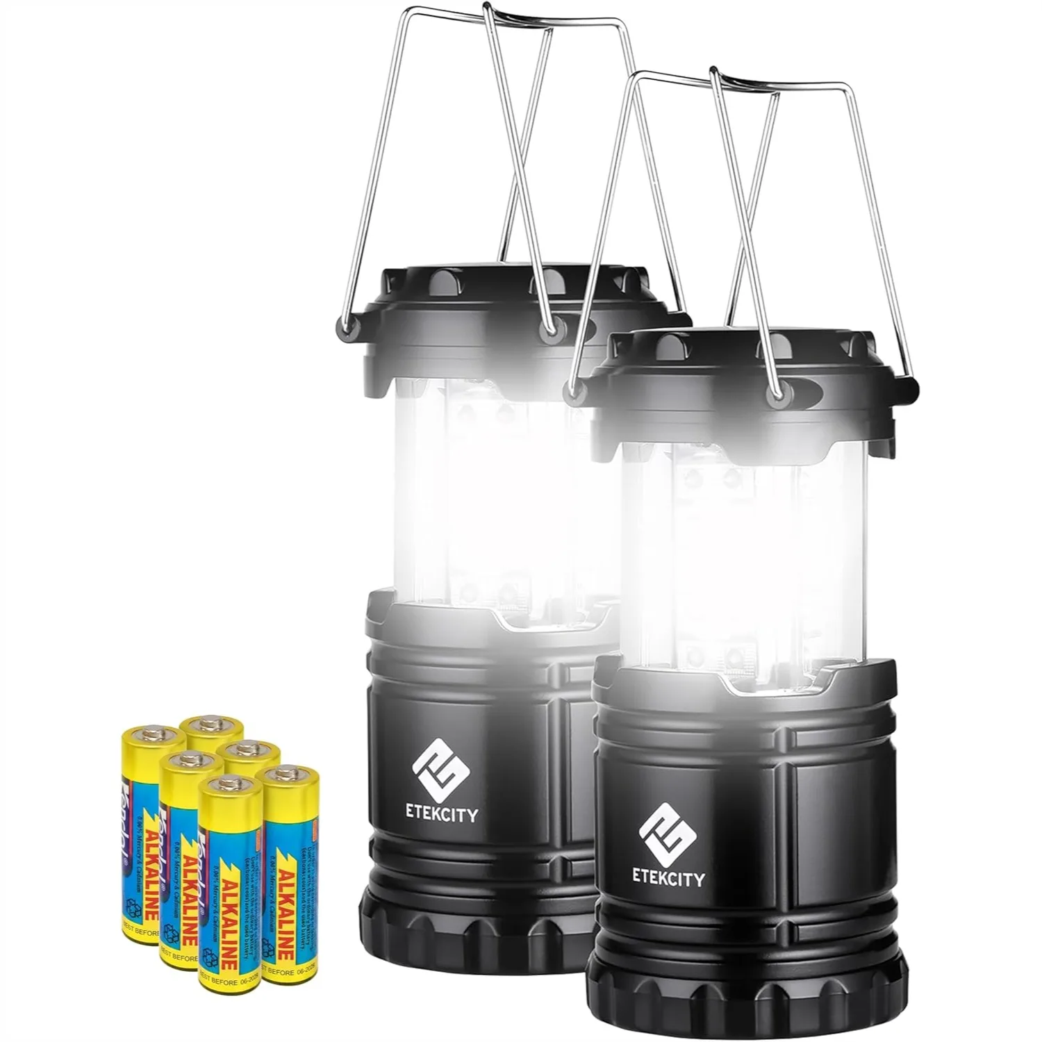 LED Lantern for Camping Essentials, Battery Operated Flashlight for Power Outages, 2 Pack Black
LED Lantern for Camping Essentials, Battery Operated Flashlight for Power Outages, 2 Pack Black