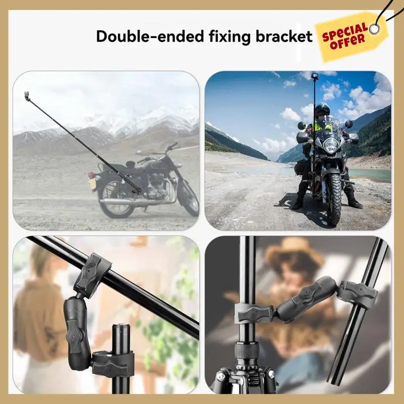 Stable Performance-Motorcycle Bike Action Camera Mount Kit For Insta360 X4 Gopro Double Head Powerful Clamp Handlebar Bracket
Stable Performance-Motorcycle Bike Action Camera Mount Kit For Insta360 X4 Gopro Double Head Powerful Clamp Handlebar Bracket