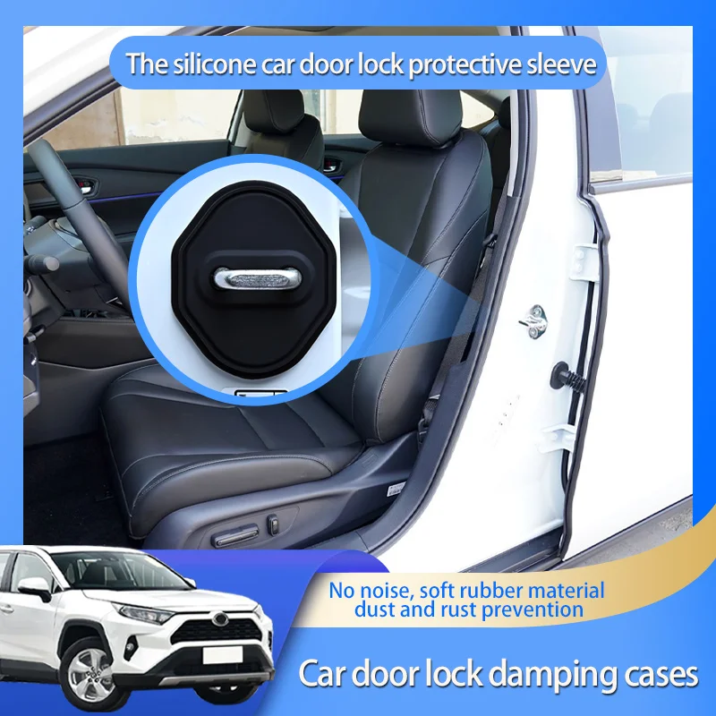 Car Accessories For Toyota RAV4 XA40 XA50 Car Door Lock Cover Silica gel Car Styling Case Protective Stickers
Car Accessories For Toyota RAV4 XA40 XA50 Car Door Lock Cover Silica gel Car Styling Case Protective Stickers