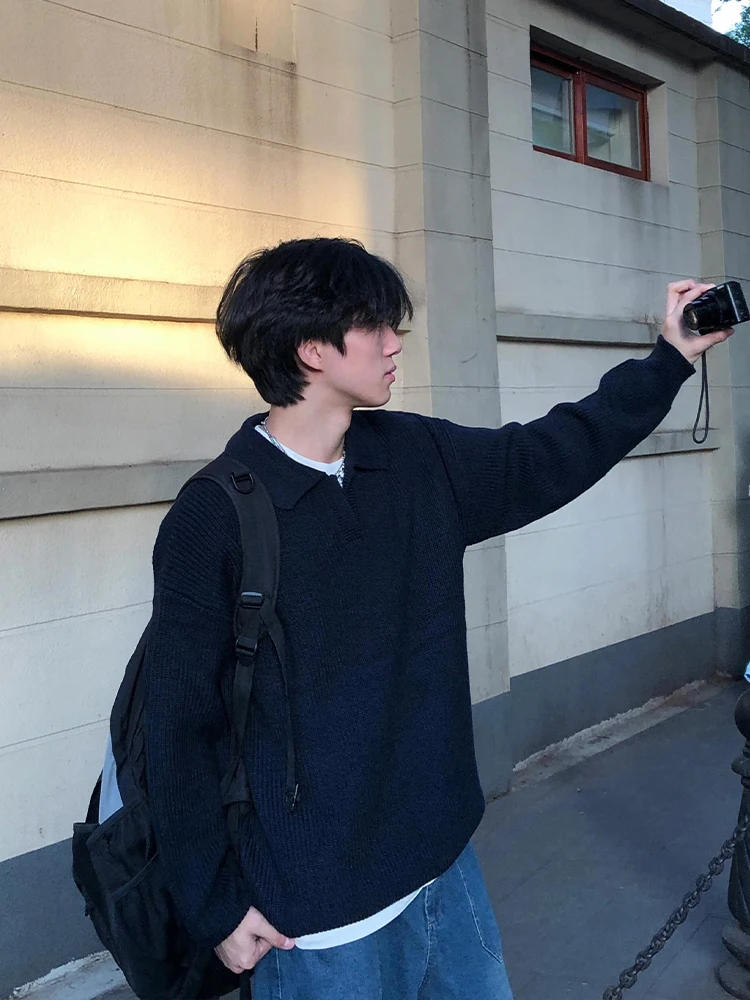 Bla Heavyweight Collared Knitwear Jaet for Men Autumn Winter Korean Sle Lazy Sle Inner Wear Casual Loose Fit
Bla Heavyweight Collared Knitwear Jaet for Men Autumn Winter Korean Sle Lazy Sle Inner Wear Casual Loose Fit