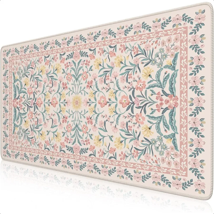 Pink Floral Desk Mat Desk Pad XXL Large Mouse Pad AntiSlip Big Mousepad with Stitched Edges Computer Mouse Pads for Desktop for 
Pink Floral Desk Mat Desk Pad XXL Large Mouse Pad AntiSlip Big Mousepad with Stitched Edges Computer Mouse Pads for Desktop for