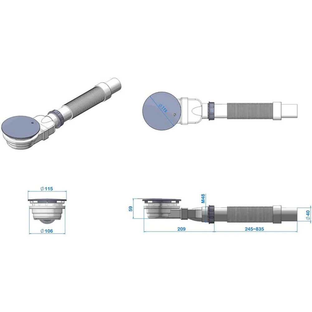 Copper Push Up Drain for Bathtub Wooden Bucket and Shower Room with Smooth Bounce Mechanism Anti 20.5x11.5x5.8cm White
Copper Push Up Drain for Bathtub Wooden Bucket and Shower Room with Smooth Bounce Mechanism Anti 20.5x11.5x5.8cm White