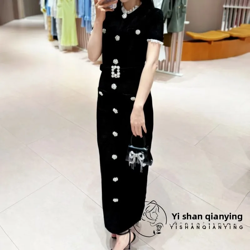 Lace Patchwork Velvet Diamond ort Sve Knitted Dr French Sle Autumn Winter Faion for Women Girls
Lace Patchwork Velvet Diamond ort Sve Knitted Dr French Sle Autumn Winter Faion for Women Girls