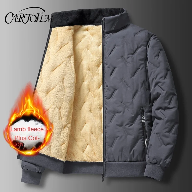 Men's winter faux wool cotton coat thick cotton coat warm and casual versatile loose and oversized stand up collar cotton coat
Men's winter faux wool cotton coat thick cotton coat warm and casual versatile loose and oversized stand up collar cotton coat