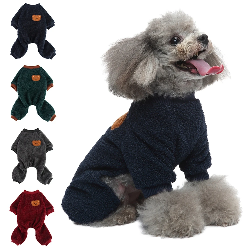 Four Legged Pet Winter Teddy Velvet Pajamas for Small Dog Warm Suit Cotton Pet Outfits Comfortable Soft Dog Clothing
Four Legged Pet Winter Teddy Velvet Pajamas for Small Dog Warm Suit Cotton Pet Outfits Comfortable Soft Dog Clothing