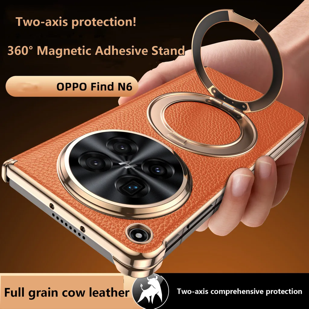 360 ° Rotation Stand Case For OPPO Find N6 FindN6 5G Luxury Leather Magnetic Folding Hinge Protective Back Cover
360 ° Rotation Stand Case For OPPO Find N6 FindN6 5G Luxury Leather Magnetic Folding Hinge Protective Back Cover