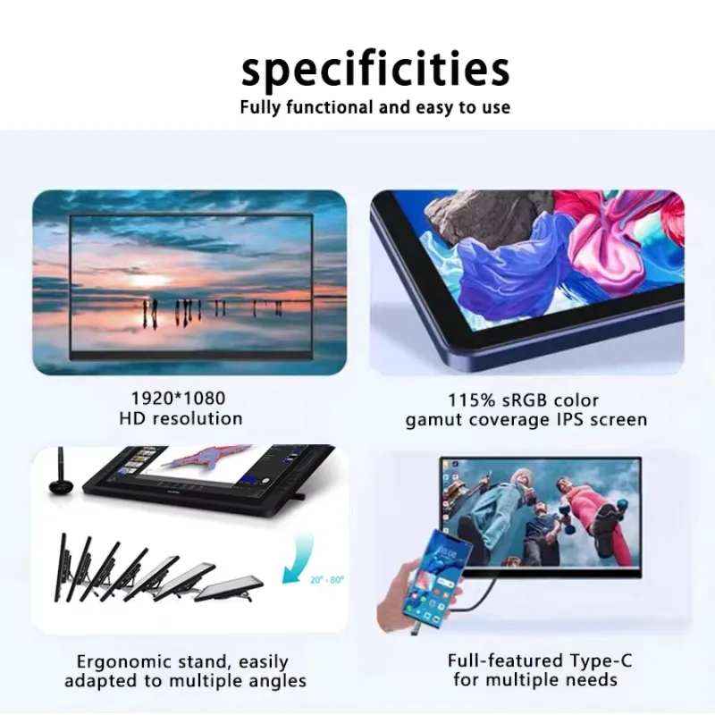 21.5inch Interactive Lcd Pen Touch Display Digital Graphic Drawing Tablet Mo nitor With Stylus