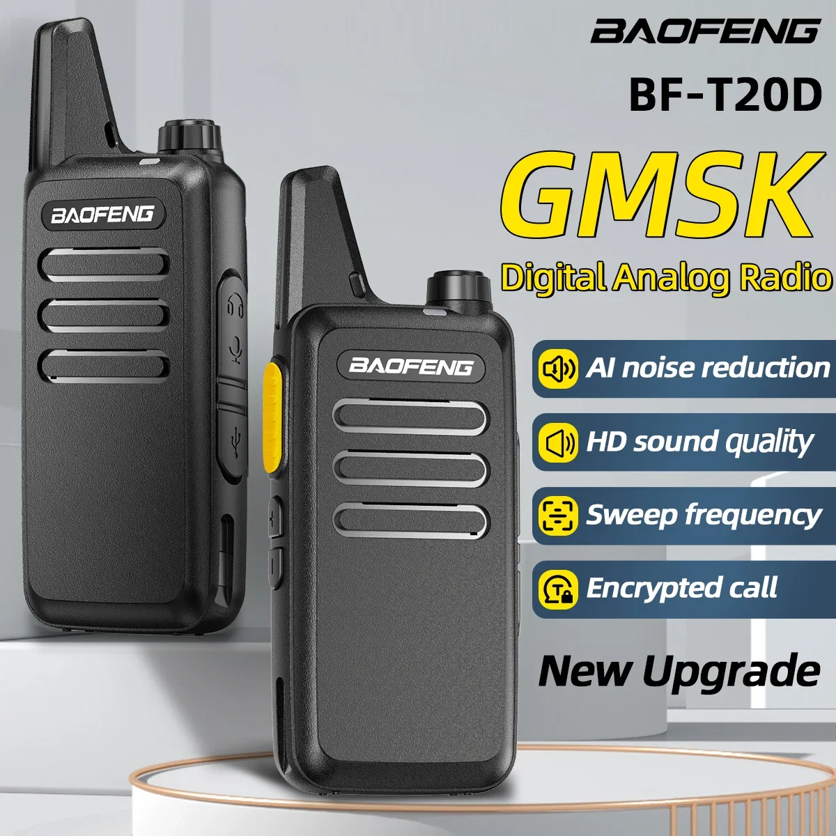 New Baofeng BF-T20 D GMSK Walkie Talkie Portable Type-C Charging UHF For BF-888S F22 Two Way Radio for Station Hotel Hunting
New Baofeng BF-T20 D GMSK Walkie Talkie Portable Type-C Charging UHF For BF-888S F22 Two Way Radio for Station Hotel Hunting
