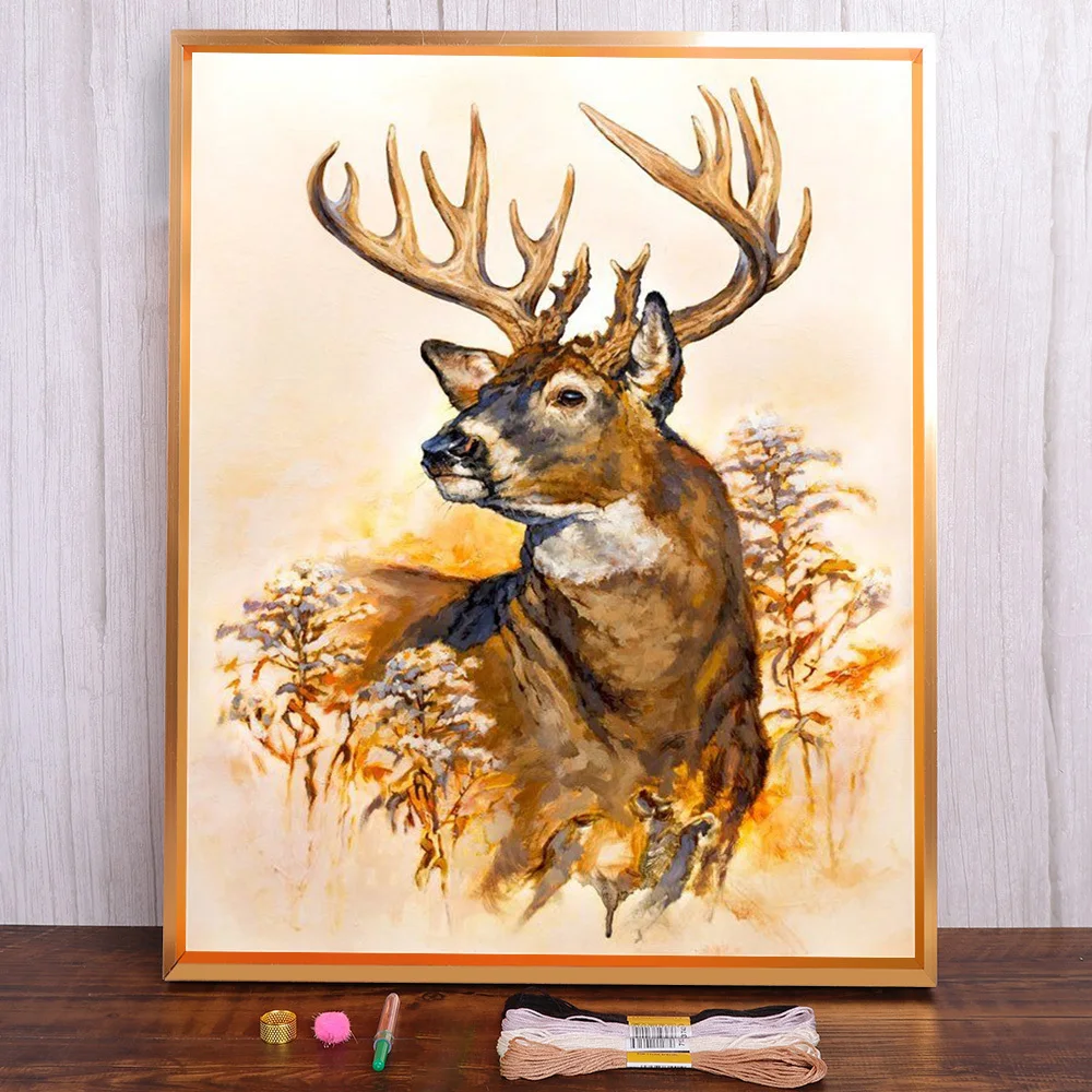 Animal Deer Pre-Printed Cross-Stitch Kit Embroidery DMC Threads Handiwork Craft Knitting Handicraft Design Mulina For Adults
Animal Deer Pre-Printed Cross-Stitch Kit Embroidery DMC Threads Handiwork Craft Knitting Handicraft Design Mulina For Adults