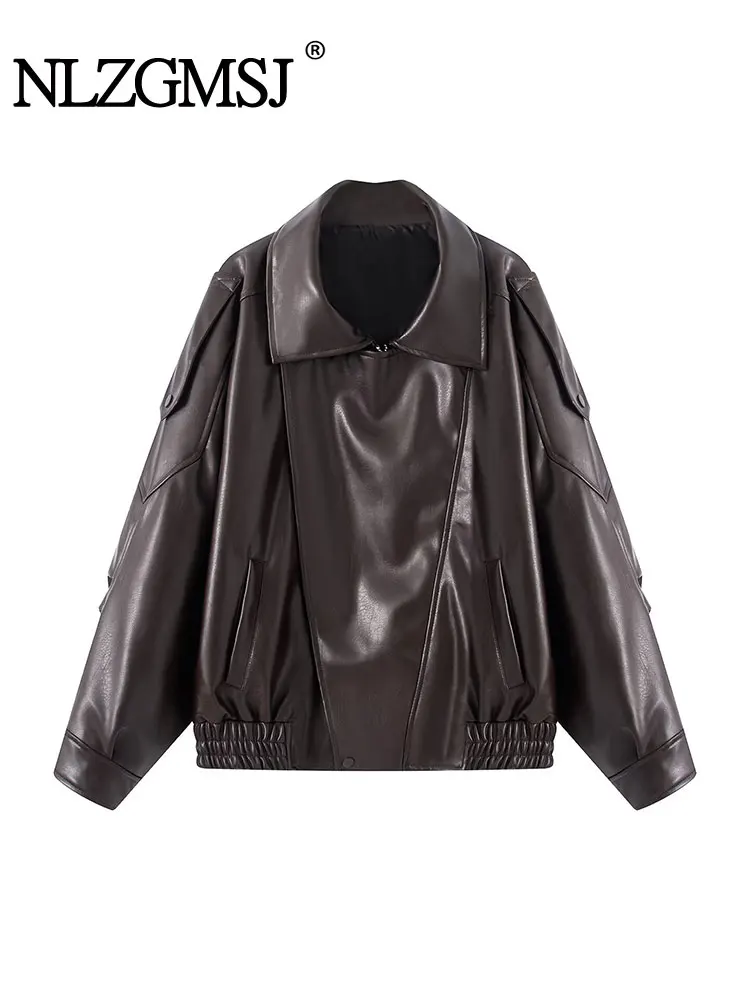NLZGMSJ Women Faux Leather Loose Jacket 2025 Autumn Long Sleeve Oversize Motorcycle Jacket Coat Female Outerwear Y2K
NLZGMSJ Women Faux Leather Loose Jacket 2025 Autumn Long Sleeve Oversize Motorcycle Jacket Coat Female Outerwear Y2K