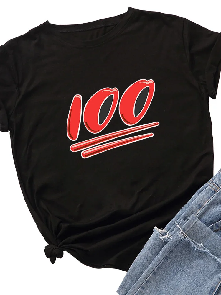 100 Points Print Women T Shirt Short Sleeve O Neck Loose Women Tshirt Ladies Tee Shirt Tops Clothes Camisetas Mujer
100 Points Print Women T Shirt Short Sleeve O Neck Loose Women Tshirt Ladies Tee Shirt Tops Clothes Camisetas Mujer