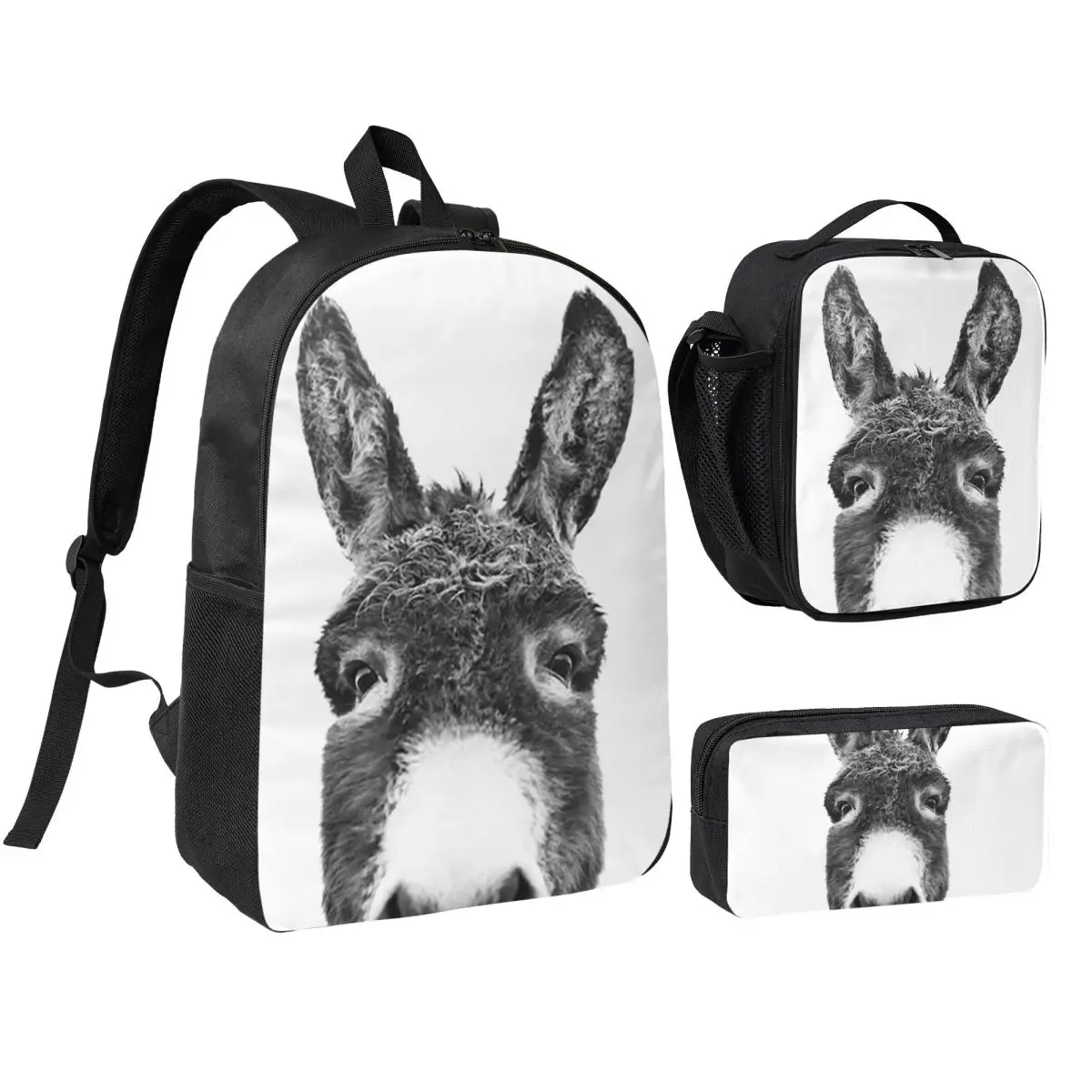 Peeking Donkey Backpack Boys Girls BookBag School Bag Shoulder Bags 3ps Insulated Lunch Bag Pencil Case
Peeking Donkey Backpack Boys Girls BookBag School Bag Shoulder Bags 3ps Insulated Lunch Bag Pencil Case