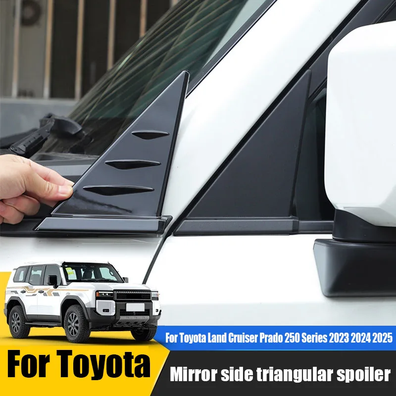For Toyota Land Cruiser Prado 250 Series 2024 2025 2026 Rear view mirror side triangle spoiler exterior modification parts
For Toyota Land Cruiser Prado 250 Series 2024 2025 2026 Rear view mirror side triangle spoiler exterior modification parts