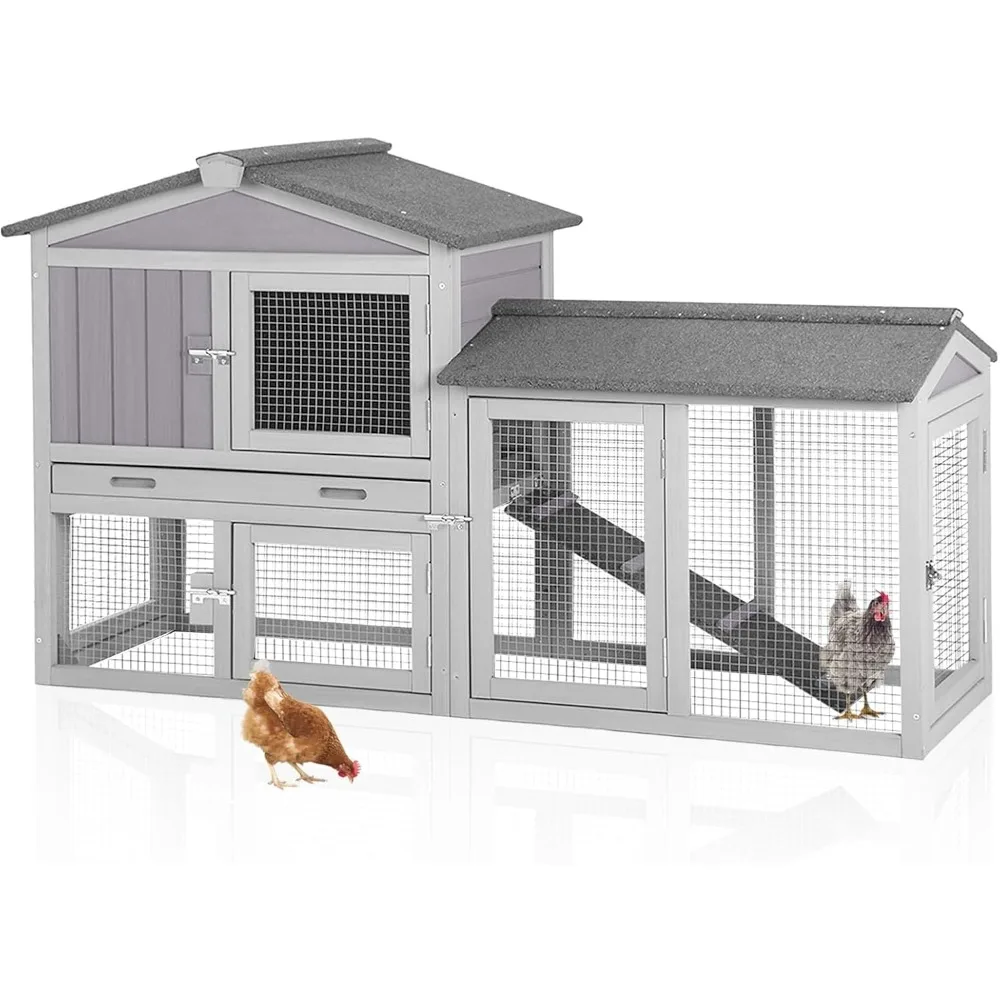 Chicken Coop for 2 Chickens, Wooden Duck House Outdoor Hen House Poultry Quail Cage-Expandable Design
Chicken Coop for 2 Chickens, Wooden Duck House Outdoor Hen House Poultry Quail Cage-Expandable Design