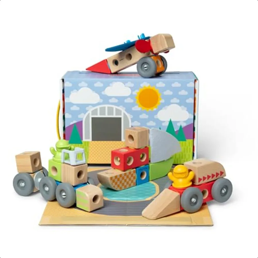 Melissa Doug Blockables Vehicles Snap and Play Mix and Match Connectable Wooden Building Blocks Play Set Toy for Preschool Boys
Melissa Doug Blockables Vehicles Snap and Play Mix and Match Connectable Wooden Building Blocks Play Set Toy for Preschool Boys