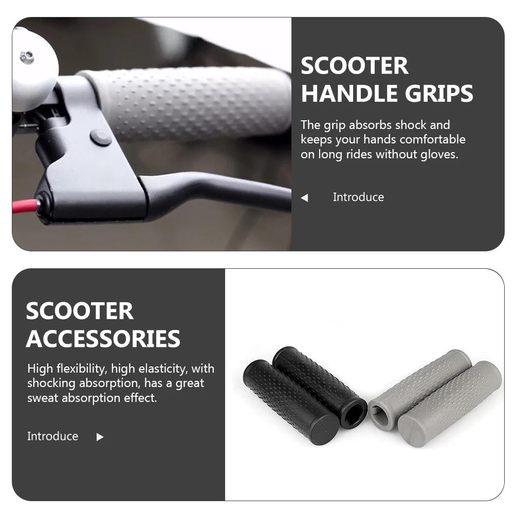 2pcs Black Silicone Handlebar Grips Electric Scooter Rubber Covers Universal ShockAbsorption AntiSkid Comfort Lightweight
2pcs Black Silicone Handlebar Grips Electric Scooter Rubber Covers Universal ShockAbsorption AntiSkid Comfort Lightweight