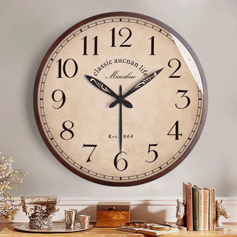 Retro wall clock light luxury living room wall watch creative clock solid wood industrial wind decoration hanging wall
Retro wall clock light luxury living room wall watch creative clock solid wood industrial wind decoration hanging wall