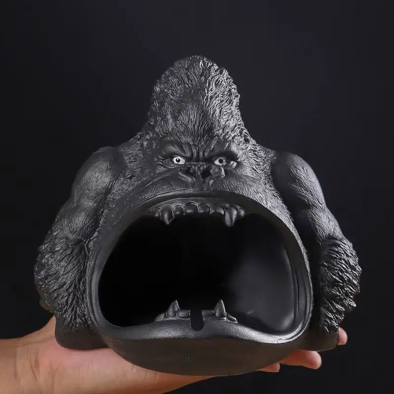 Creative Ceramic Gorilla Ashtray Cartoon Cute Animal Living Room Office Decor Large-capacity Anti-ash Car Ashtray Birthday Gift
Creative Ceramic Gorilla Ashtray Cartoon Cute Animal Living Room Office Decor Large-capacity Anti-ash Car Ashtray Birthday Gift