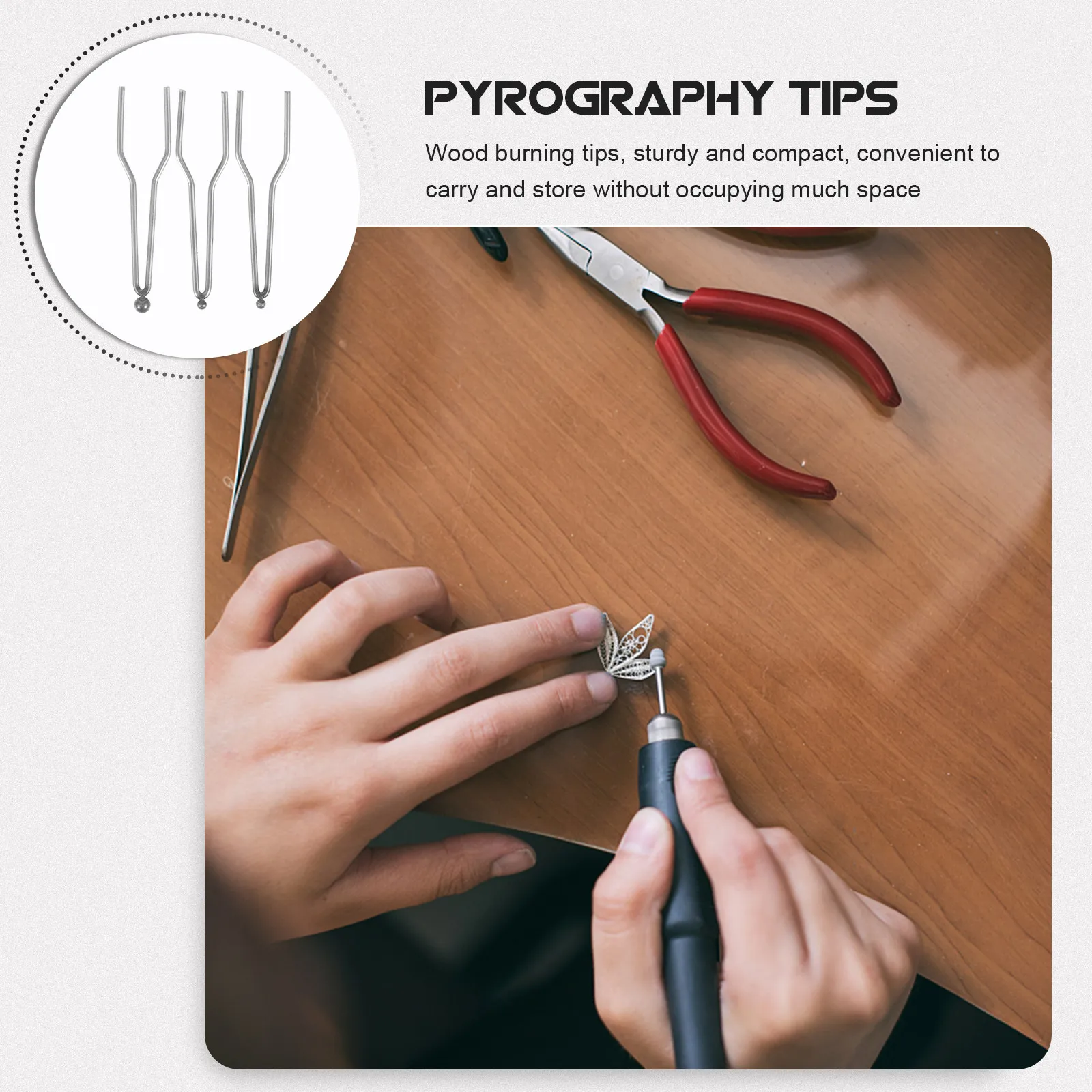 3Pcs Wood Burning Tips Only Pyrography Wire Nibs Replacement Set Heavy Duty Metal for Detailed Lettering Shading Engraving
3Pcs Wood Burning Tips Only Pyrography Wire Nibs Replacement Set Heavy Duty Metal for Detailed Lettering Shading Engraving