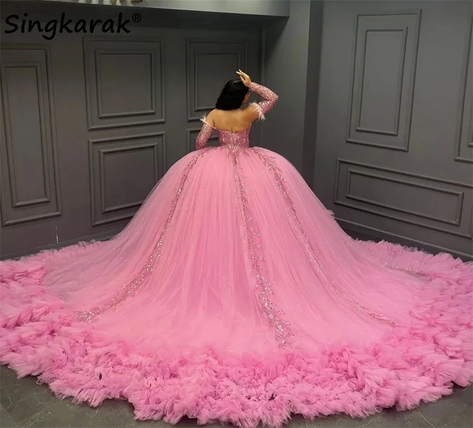 Пышные розовые платья для Quinceanera, два перчатки, Многоярусные оборки, бусины, жемчуг, вечернее платье с кристаллами для дня рождения, свадебные платья
Пышные розовые платья для Quinceanera, два перчатки, Многоярусные оборки, бусины, жемчуг, вечернее платье с кристаллами для дня рождения, свадебные платья