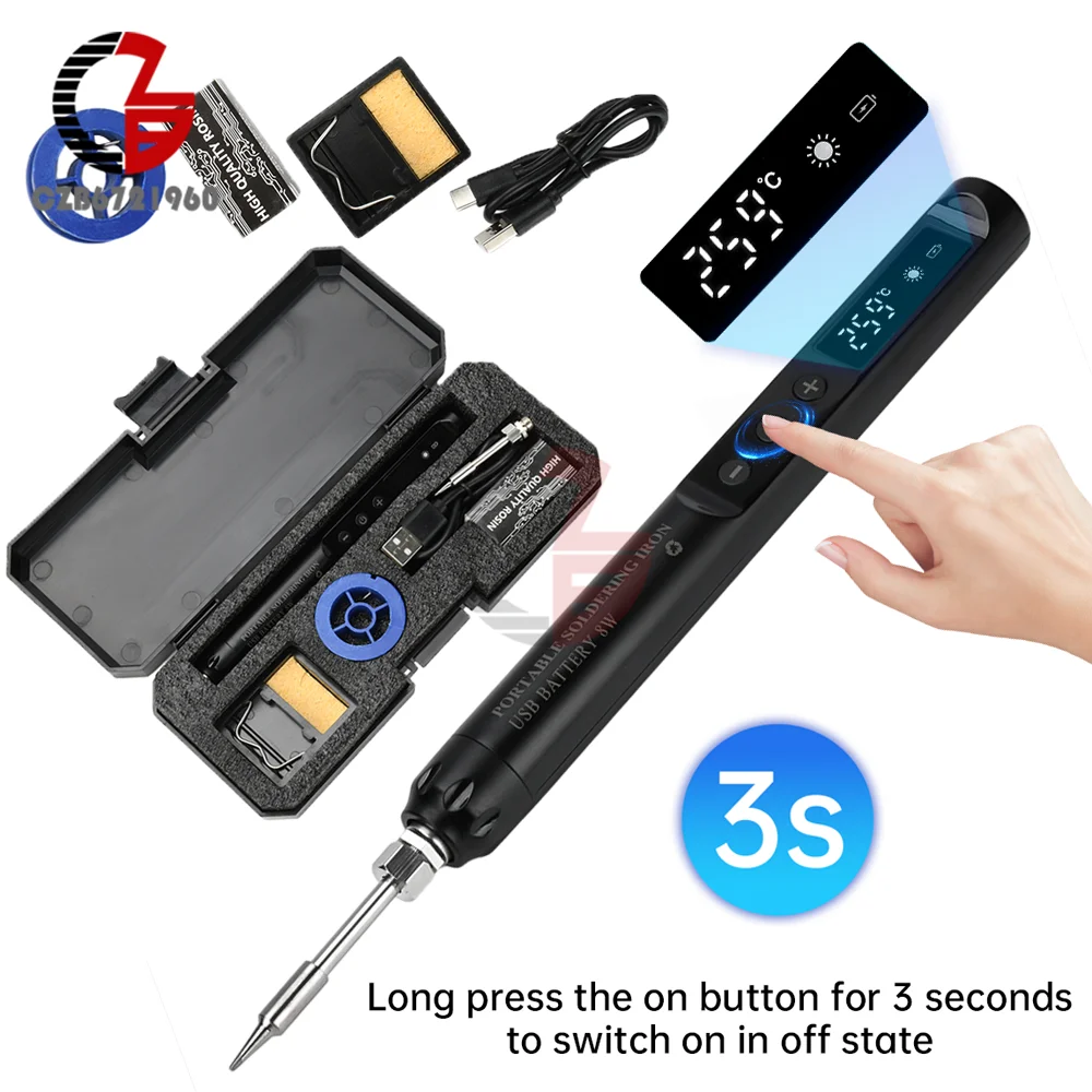 USB-наборы паяльников, аккумулятор 800 мАч, электрический паяльник 510, быстрый нагревательный элемент, сменное паяльное жало, сварочный инструмент
USB-наборы паяльников, аккумулятор 800 мАч, электрический паяльник 510, быстрый нагревательный элемент, сменное паяльное жало, сварочный инструмент