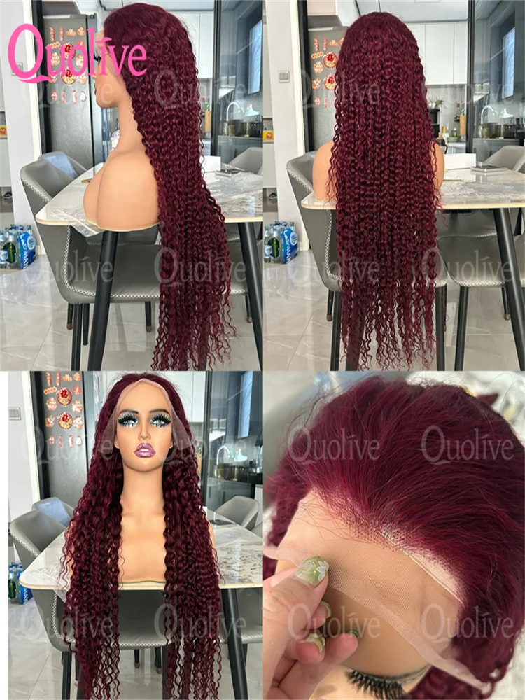 99J Human Hair Wig Burgundy Deep Wave 13x6 Hd Lace Front Wig Curly Red Color 13x4 Transparent Lace Frontal Human Hair For Women
99J Human Hair Wig Burgundy Deep Wave 13x6 Hd Lace Front Wig Curly Red Color 13x4 Transparent Lace Frontal Human Hair For Women
