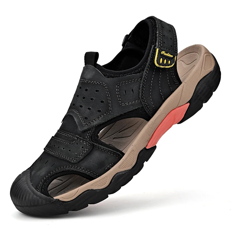 Summer Beach Men's Sandals Classic Leather Leisure Sandals Breathable Outdoor Anti-slip Hiking Shoes Camping Climbing Aqua Shoes
Summer Beach Men's Sandals Classic Leather Leisure Sandals Breathable Outdoor Anti-slip Hiking Shoes Camping Climbing Aqua Shoes