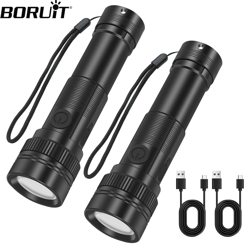 BORUiT 2 шт длинный бросок супер яркий светодиодный фонарик Type-c перезаряжаемый масштабируемый прожектор фонарь Водонепроницаемый фонарь для кемпинга
BORUiT 2 шт длинный бросок супер яркий светодиодный фонарик Type-c перезаряжаемый масштабируемый прожектор фонарь Водонепроницаемый фонарь для кемпинга