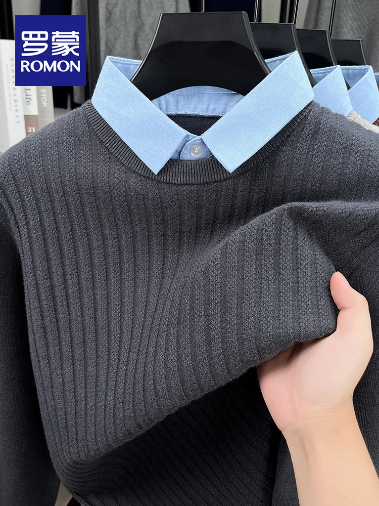 Мужской повседневный вязаный свитер с воротником-стойкой, в полоску, для ношения под одеждой, осенний, из мягкой смесовой ткани (полиэстер/нейлон), длинный рукав
Мужской повседневный вязаный свитер с воротником-стойкой, в полоску, для ношения под одеждой, осенний, из мягкой смесовой ткани (полиэстер/нейлон), длинный рукав