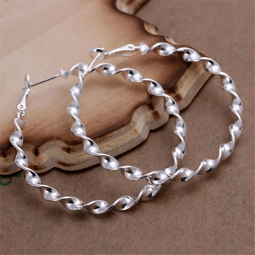 Personalized Corrugated 925 Sterling Silver Big Circle Earrings Hot Selling High Quality Fashion Jewelry Girl Gift Free Shipping
Personalized Corrugated 925 Sterling Silver Big Circle Earrings Hot Selling High Quality Fashion Jewelry Girl Gift Free Shipping